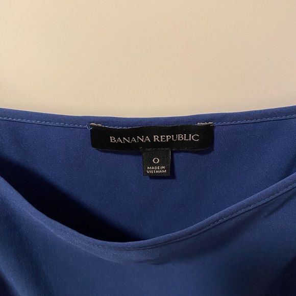 Banana Republic Blue Floral Dress Size 0 - Picture 7 of 8